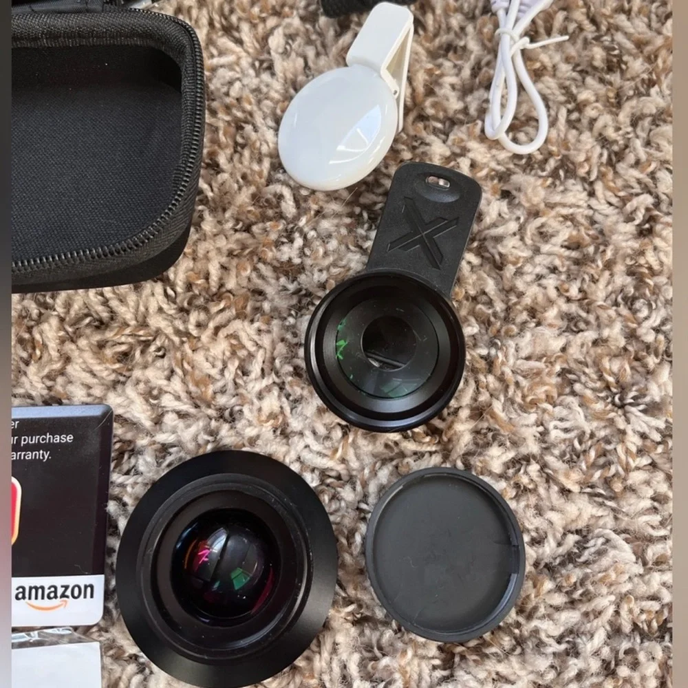 Xenvo Pro Lens Kit for iPhone/Android, Macro & Wide Angle Lens, LED Light